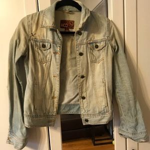 Hollister distressed denim jacket